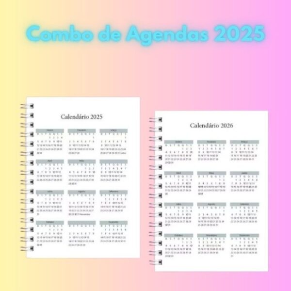 Combo com 2 Agendas Básicas 2025 - Arquivo Digital - Image 2