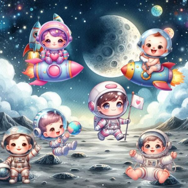 Kit Digital Bebê Astronauta - Image 3